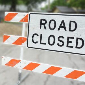 road closed sign