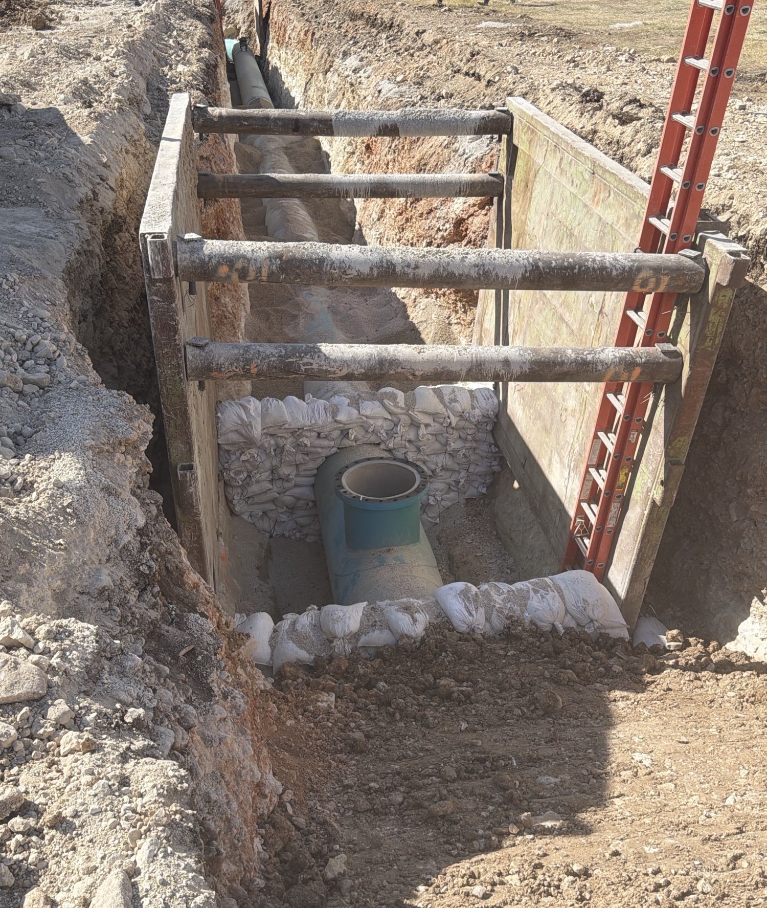 water pipe construction