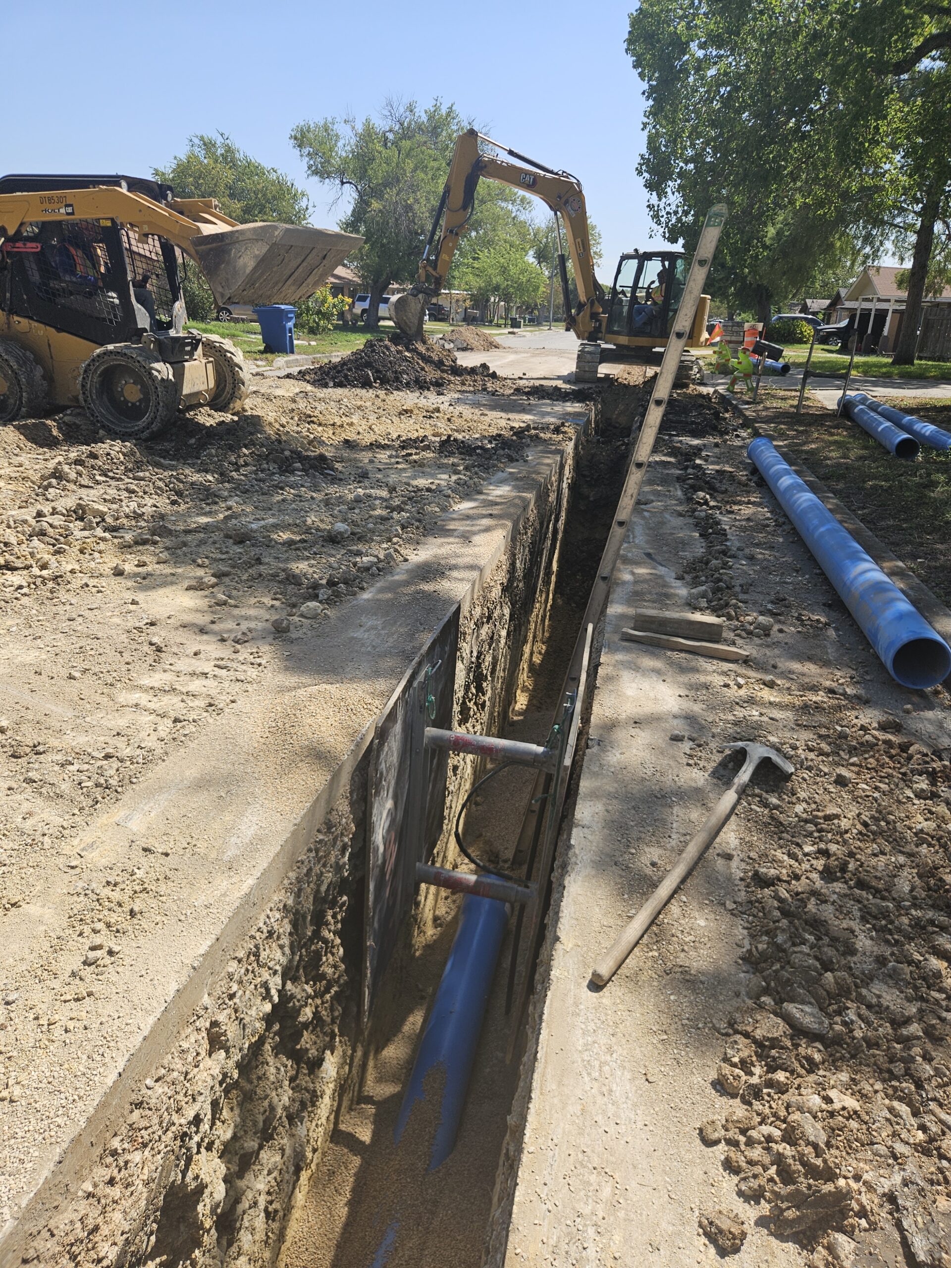 water main trench